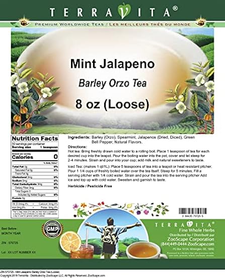 Mint Jalapeno Barley Orzo Tee (Loose) (8 oz, ZIN: 570725) - 3 Pack 618318673