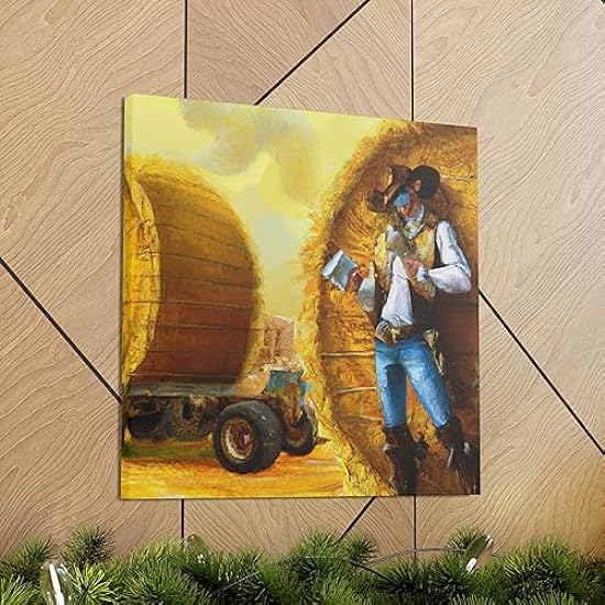 Steampunk Hay Bales - Canvas 16″ x 16″ / Premium Gallery Wraps (1.25″) 197338997