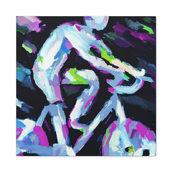 Bicycling Through Abstraction - Canvas 20″ x 20″ / Prem