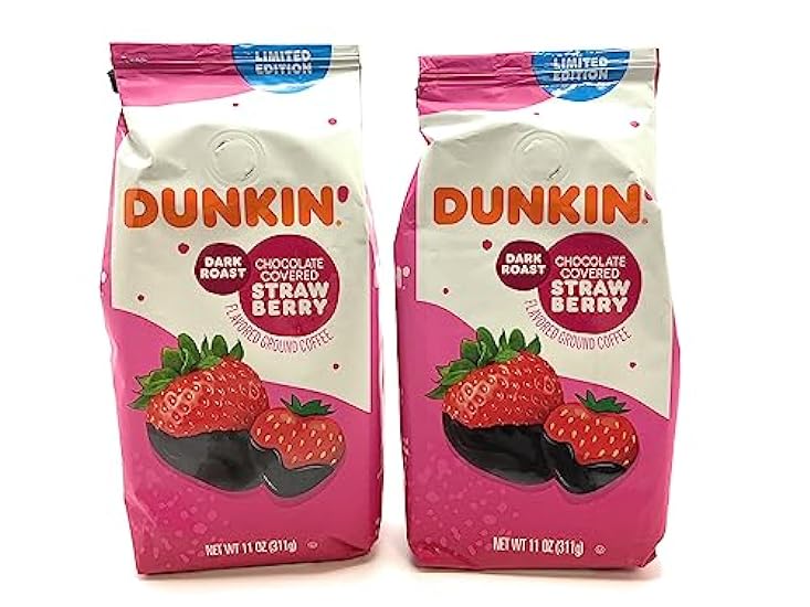 Schokolade Covered Strawberry Dark Roast Ground Kaffee by Dunkin - 11oz (Pack of 2) 221781579