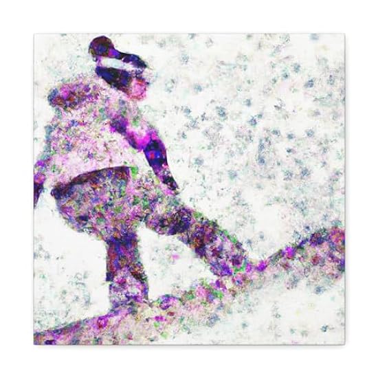 Snow Boarding Brilliance - Canvas 16″ x 16″ / Premium G