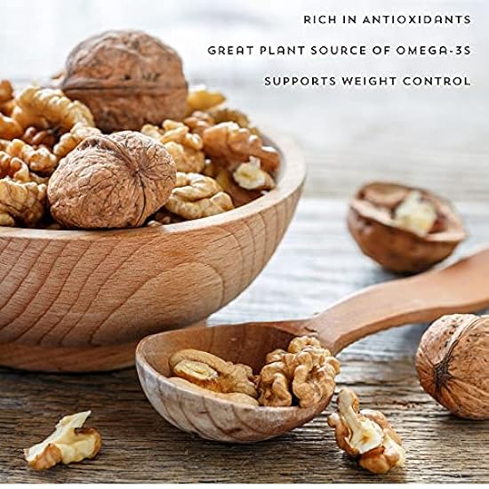 Lark Ellen Farm Unsalted Walnuts, Raw Sprouted Healthy Snack, Keto, Certified USDA Organic, Gluten-Free, Vegan, Individual Whole Nuts (10 Oz, 3 Pack) 481841641