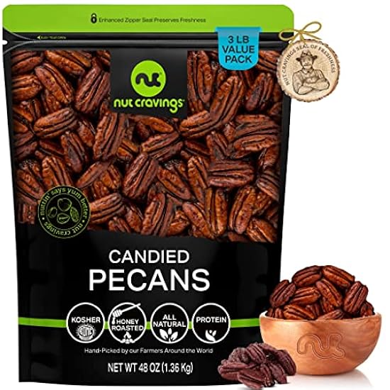 Nut Cravings - Candied Pecans Honey Glazed Praline, No 