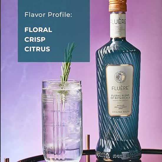 FLUÈRE Floral Botanical Blend | Gin Alternative | Premium Non-Alcoholic Distilled Spirit | Alcohol-Free Spirit Alternative for Zero Proof Cocktails 212943571