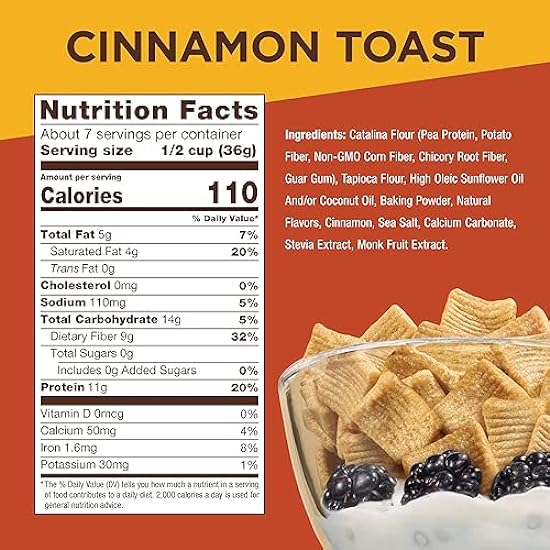 Catalina Crunch Keto Protein Cereal Variety Pack (6 Flavors) | Low Carb, Zero Sugar, Gluten Free, Fiber | Vegan Snacks/Food 805201740