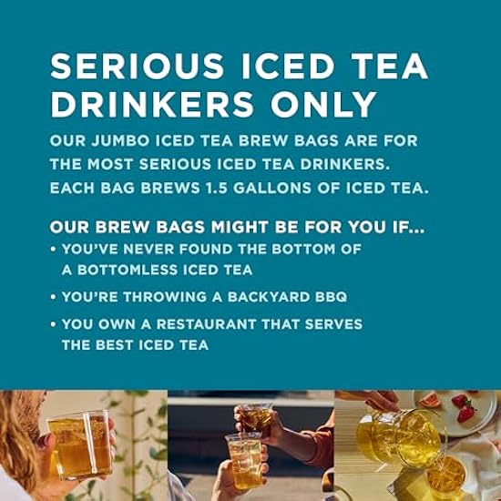 Teatulia Organic Mandarin Grün Iced Tee Pitcher Bags (24 Jumbo Tee Bags - Brews 1.5 Gallons) | 100% Compostable | Unsweetened Iced Tee Filter Packs For Foodservice, Restaurants, Cafes, Catering 620487637