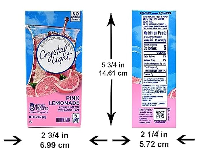 Crystal Light Pink Lemonade Drink Mix, 12-Quart 2.9-Ounce Box (Pack Of 14) 252789239