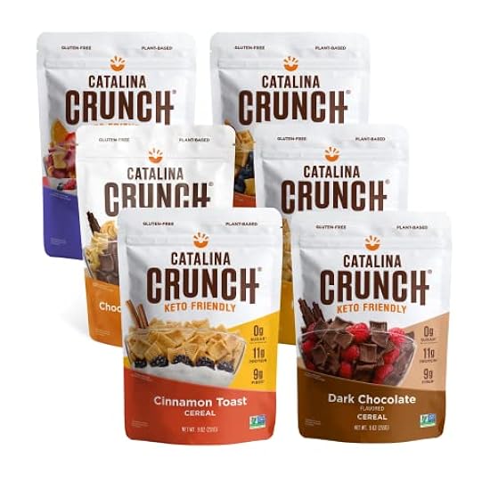 Catalina Crunch Keto Protein Cereal Variety Pack (6 Flavors) | Low Carb, Zero Sugar, Gluten Free, Fiber | Vegan Snacks/Food 85810485