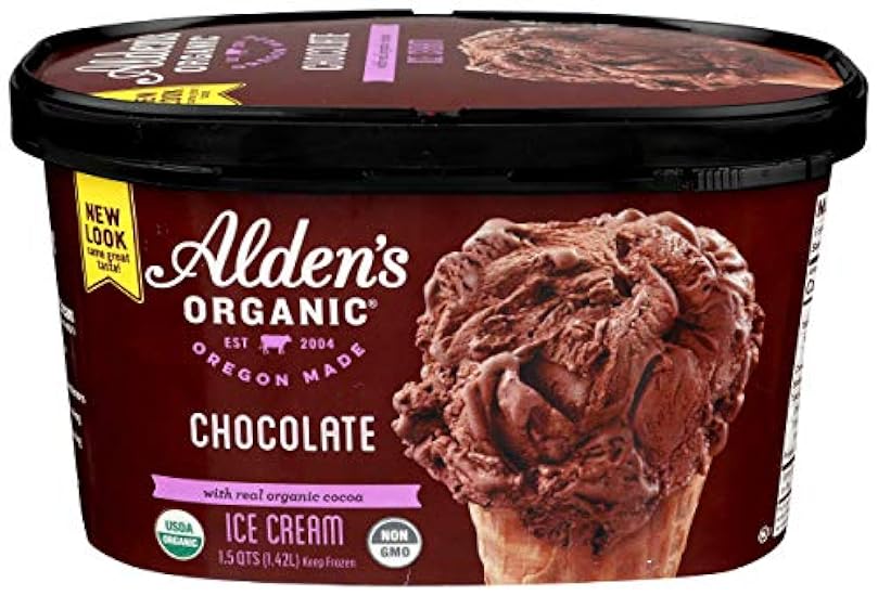 Aldens Organic Schokolade Ice Cream, 48 Fluid Ounce - 3 per case. 70285082