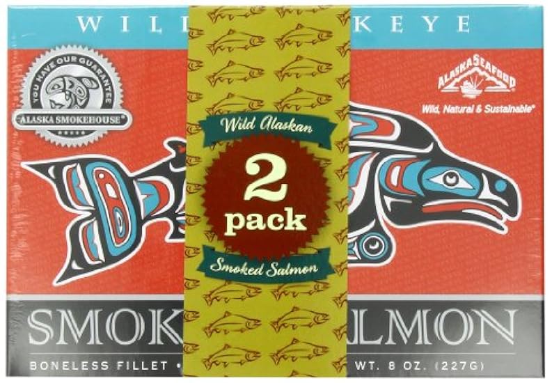 Alaska Smokehouse Smoked Salmon Duo in Foil Original, Sockeye, 16 Ounce 478434674