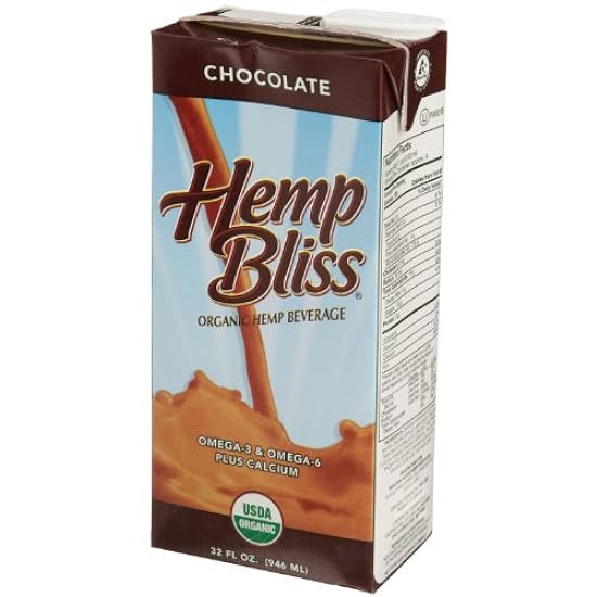 Manitoba Harvest Hemp Bliss Organic Hemp Beverage, Schokolade, 32-Ounce Cartons (Pack of 12) 835859341