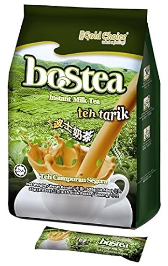 2-Pack/Malaysia Gold Choice/Bostea/Instant Milk Tea/Teh Tarik/Full Body, Creamy, Frothy/Tasty Premix That Brings Local ´Malaysian´ Teh Tarik To Your Door Front / 15s x 35g/pack 965252939