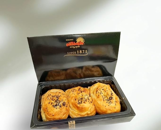 Güllüoğlu Roll Cheese Pie (Gülbörek), 9 pieces, daily fresh shipment from Istanbul/Turkey 469172378