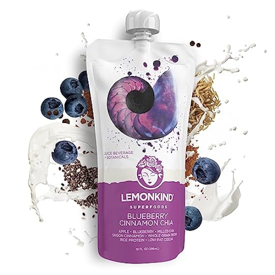 Blauberry Cinnamon Chia Superfood Juice – Digestion & Sport Health (10 oz, 12 Pack) 496422798
