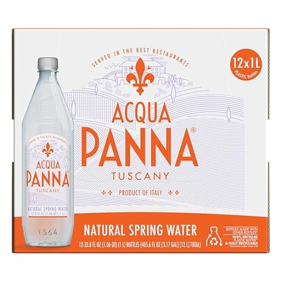 Acqua Panna Natural Spring Wasser, 33.8 Fl Oz (Pack of 
