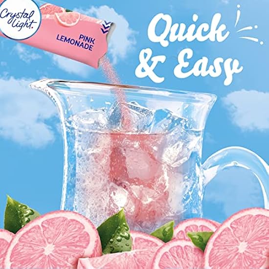 Crystal Light Sugar-Free Pink Lemonade Naturally Flavored Powdered Drink Mix 72 Count Pitcher Packets(Packaging may vary) 784466671