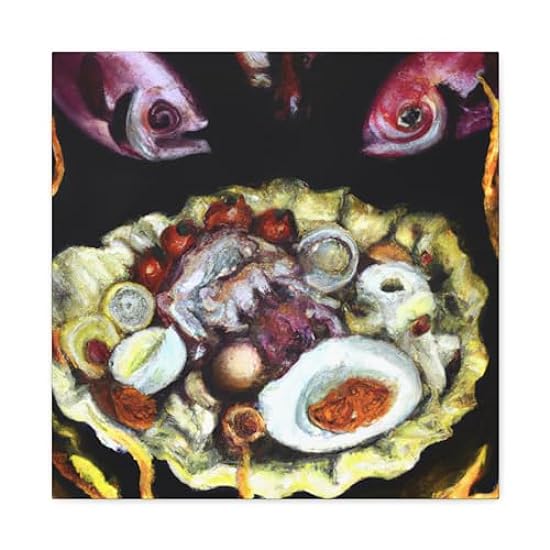 Seafood of the Sea - Canvas 30″ x 30″ / 1.25