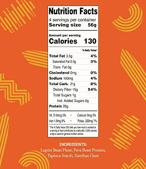 Kaizen Low Carb Keto Pasta Ziti - High Protein (20g), Gluten-Free, Keto-Friendly (6g Net), Plant-Based Lupini Noodles made w/High Fiber Lupin Flour - 8 ounces (Pack of 3) 781120079