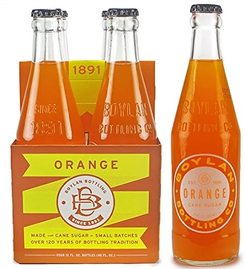 Boylan Soda, Orange, 12 fl oz (24 Glass Bottles) 450607