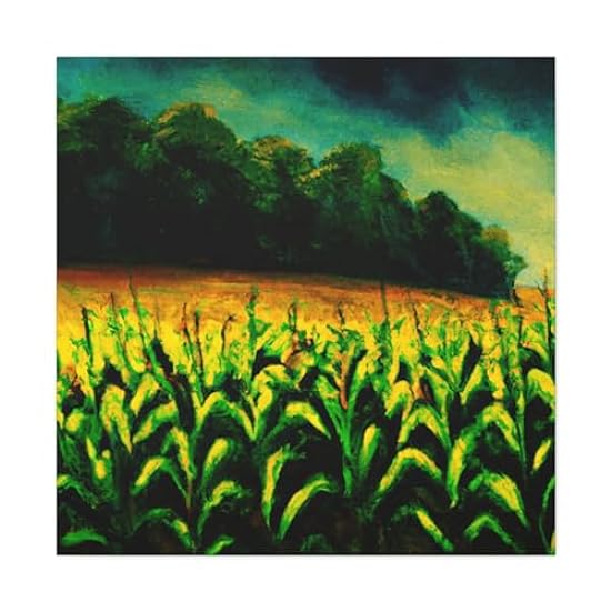 Golden Cornfields Abound - Canvas 36″ x 36″ / Premium G
