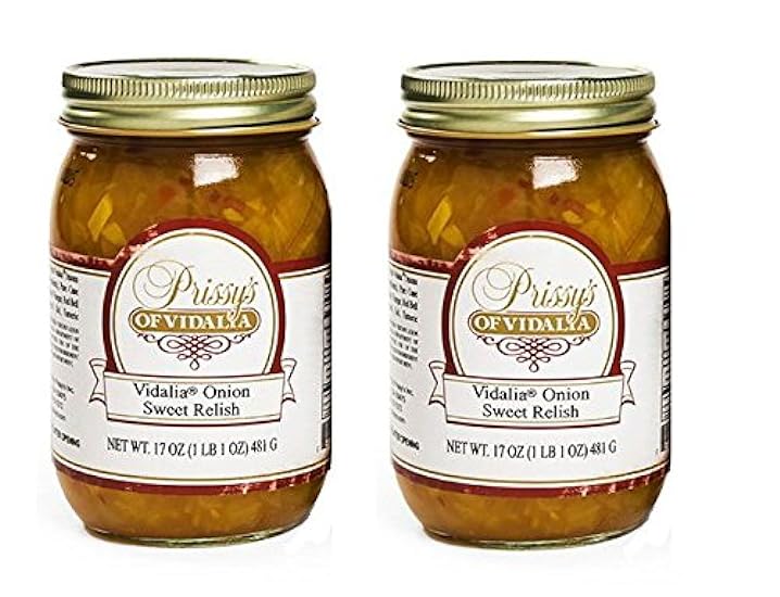 Prissy´s of Vidalia Sweet Onion Relish, 16 Oz (Pack of 2) Fat FREE, ALL Natural, No Preservative, 562739691
