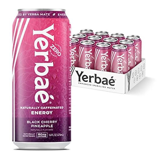 Yerbae Energy Beverage - Schwarz Cherry Pineapple, 0 Su