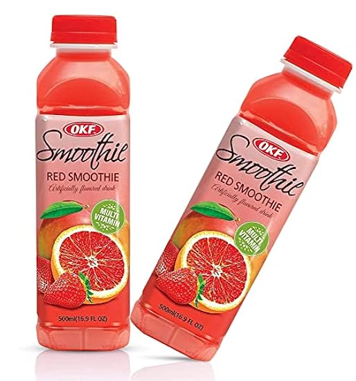 OKF Smoothie, Red, 16.9 Fluid Ounce (Pack of 20) 451573