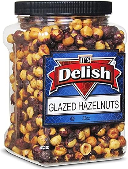 Gourmet Glazed Hazelnuts by Its Delish, 30 Oz Jumbo Reu
