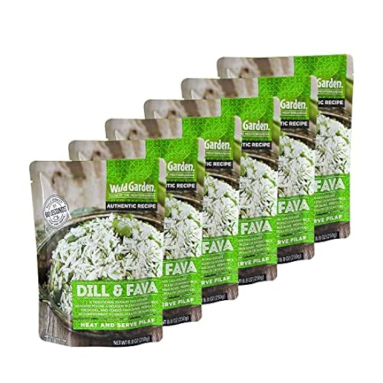 Wild Garden Heat and Serve Pilaf, Dill & Fava, Fully Cooked, Ready to Eat, Microwavable 8.8 oz, 6 pack 17017255