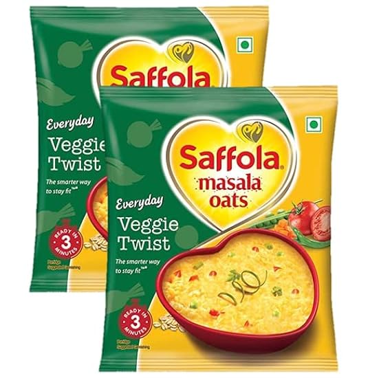 Saffola Masala Oats Everyday Veggie Twist 38g (Pack of 