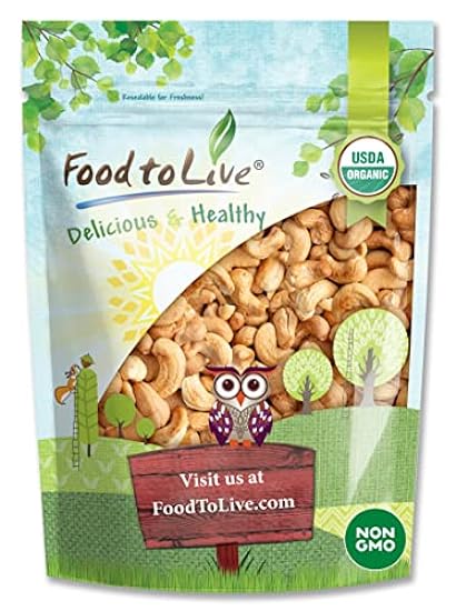 Organic Dry Roasted Whole Cashews, 5 Pounds – Non-GMO, 