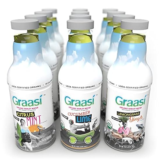 Graasi | Organic Barley Grass Wasser | Functional | Hyd