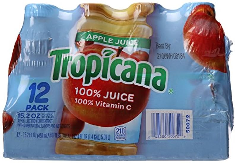 Tropicana 100 Percent Apple Juice, 12 Count 697571026