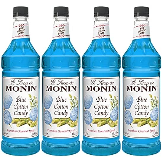 Monin Flavored Syrup, Blau Cotton Candy, 33.8 Fl Oz (Pa