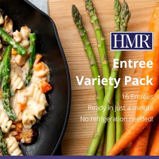 HMR Ultimate Entrée Pack | Pre-packaged Lunch or Dinner to Support Weight Loss | Pack of 16 Ready to Eat Meals | 10-20 grams of Protein per Entrée | Low Calorie Food | 7-8oz Servings per Meal 744559502
