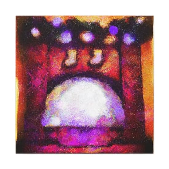 Fire Hearth Refuge - Canvas 36″ x 36″ / Premium Gallery