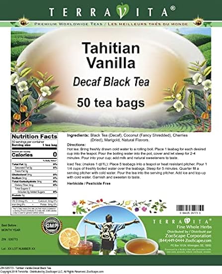Tahitian Vanilla Decaf Schwarz Tee (50 Teebeutel, ZIN: 535773) - 3 Pack 139194470