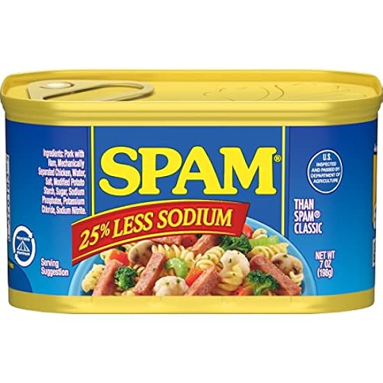 SPAM 25% Less Sodium, 7 oz. can (12-pack) 893324983