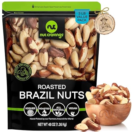 Nut Cravings - Candied Pecans Honey Glazed Praline, No Shell (48oz - 3 LB) Bulk Nuts Packed Fresh in Resealable Beutel - Healthy Protein Food Snack, All Natural, Keto Friendly, Vegan, Kosher 312881138