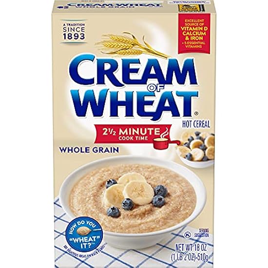 Cream of Wheat Whole Grain Hot Cereal, 2 1/2 Minute Coo