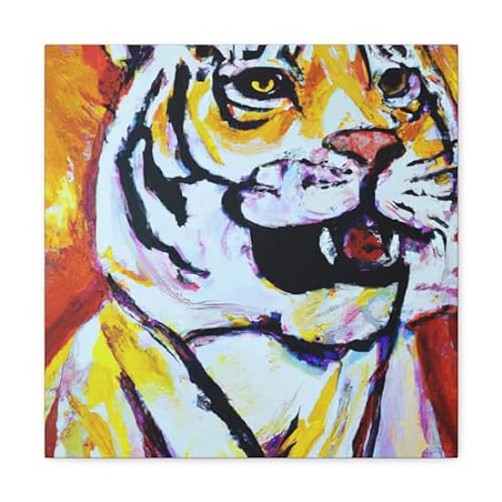 Tiger in the Jungle - Canvas 16″ x 16″ / Premium Galler