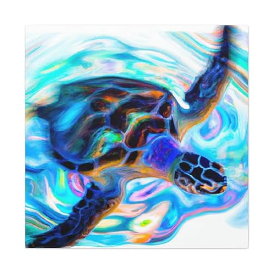 Sea Turtle Mural. - Canvas 16″ x 16″ / Premium Gallery Wraps (1.25″) 554726951