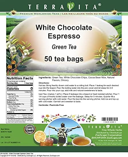 Weiß Schokolade Espresso Grün Tee (50 Teebeutel, ZIN: 542306) - 3 Pack 808017009