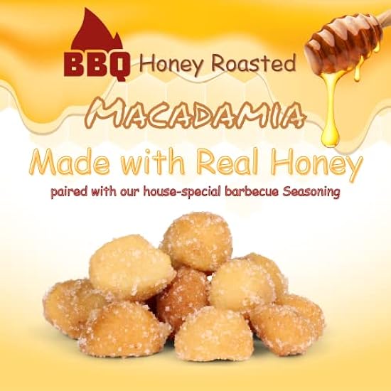 BBQ Honey Roasted Macadamia by It´s Delish, 2 lbs Bulk | Gourmet Macadamia Nuts in Honey Sugar Coating and Barbecue Seasoning, Sweet & Savory Nut Snack - Vegan, Kosher Parve 344950553