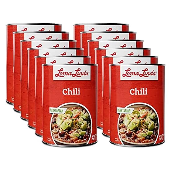 Loma Linda Chili - 20 oz Cans (Pack of 12) - Hearty Pla