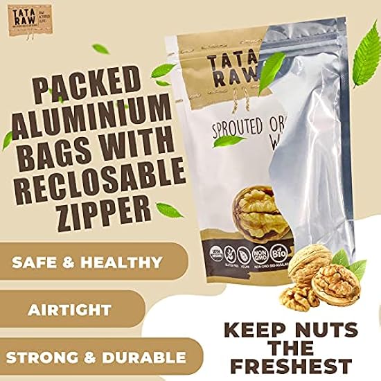 TATA RAW - Sprouted Organic Walnuts - PLAIN. Nothing Added - 3 lb 557114323