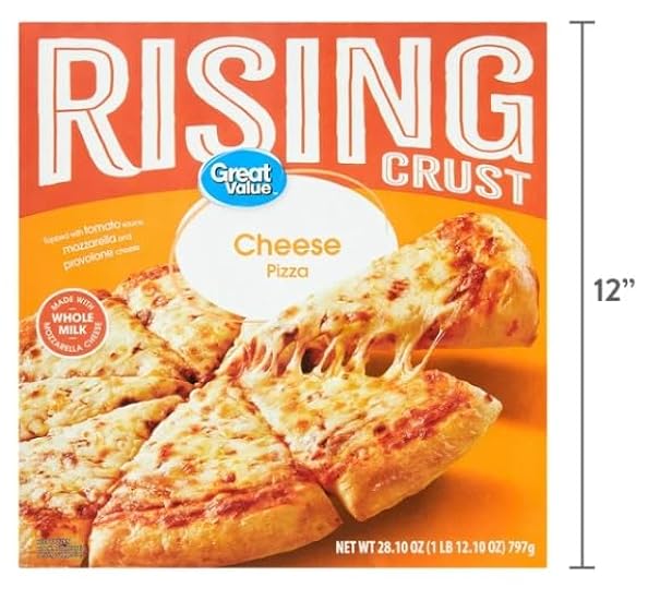 Salutem Vita - Great Value Rising Crust Cheese Pizza, 28.10 oz -- Pack of 6 86087817