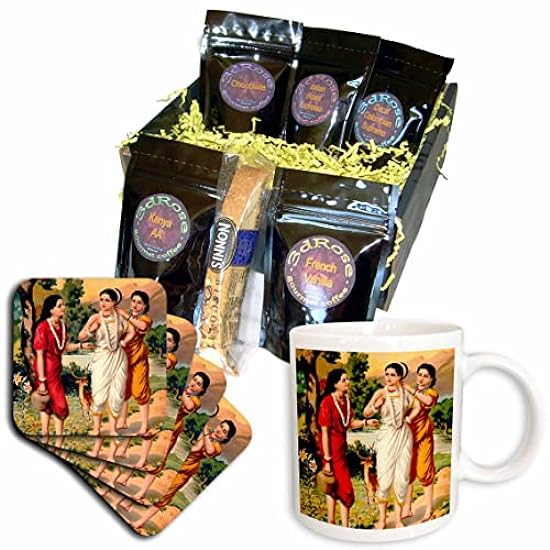 3dRose Shakuntala and women friends by Raja Ravi Varma 