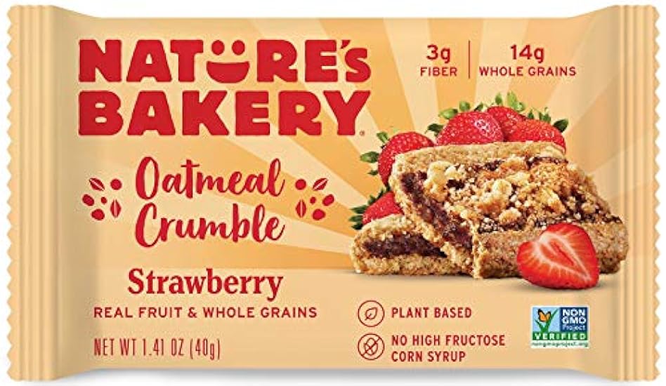 Nature´s Bakery Oatmeal Crumble Bars, Strawberry, 