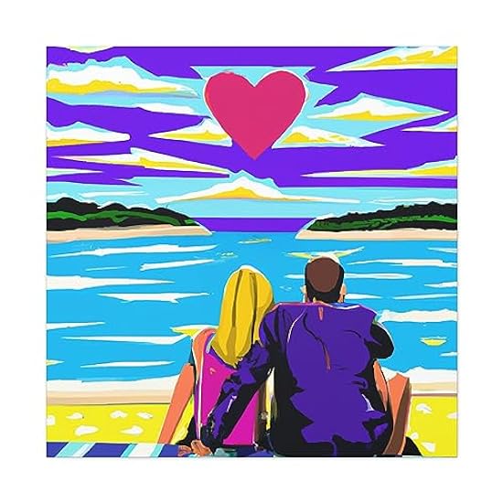 Love at the Beach - Canvas 36″ x 36″ / Premium Gallery 